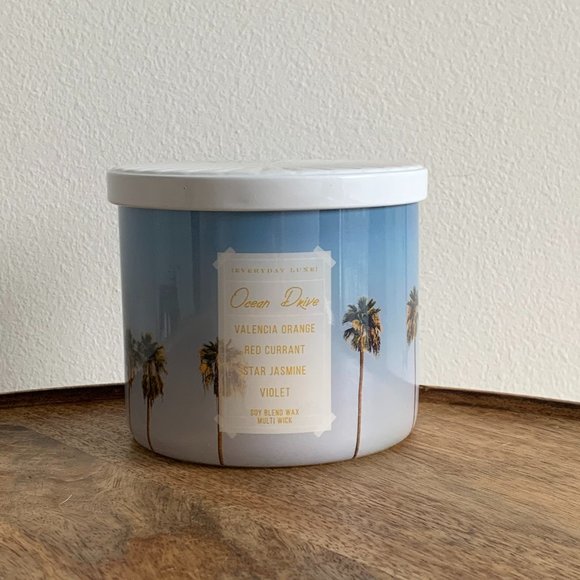 Everyday Luxe Accents Palm Tree Everyday Luxe Ocean Drive 3 Wick Candle Poshmark
